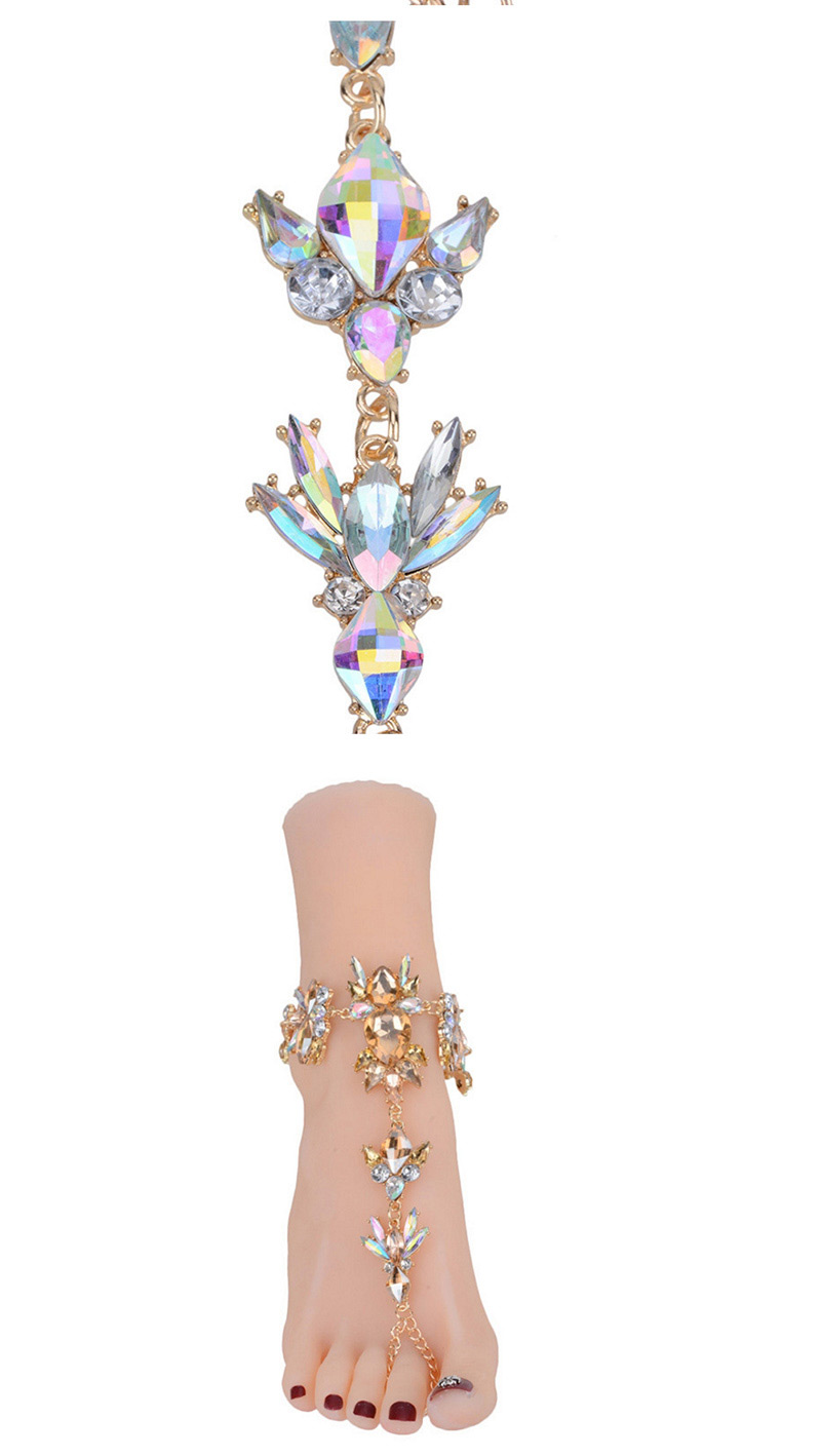 Trendy Multi-color Water Drop Shape Gemstone Decorated Bracelet,Fashion Anklets