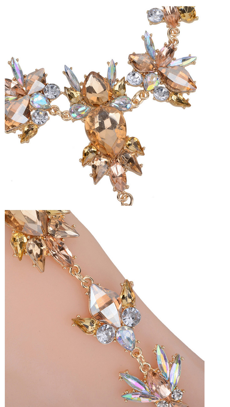 Trendy Multi-color Water Drop Shape Gemstone Decorated Bracelet,Fashion Anklets