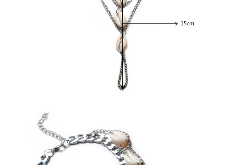 Trendy Silver Color Shells Decorated Multi-layer Anklet,Fashion Anklets