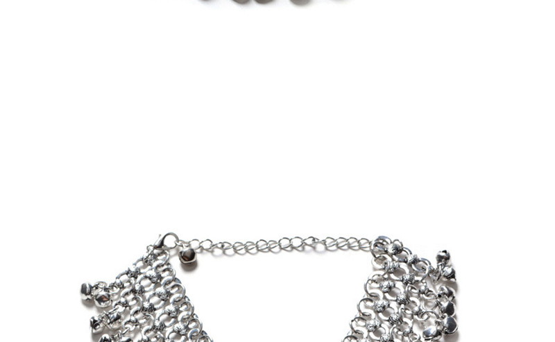 Trendy Silver Color Bells Decorated Multi-layer Anklet,Fashion Anklets