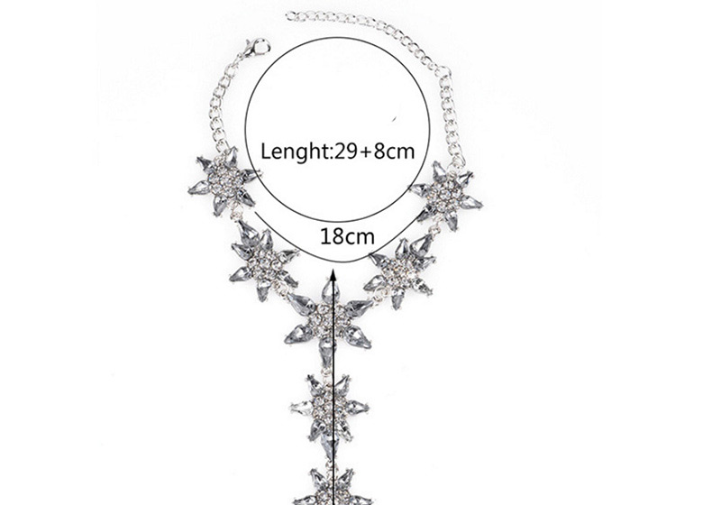 Trendy Silver Color Star Shape Decorated Pure Color Anklet,Fashion Anklets