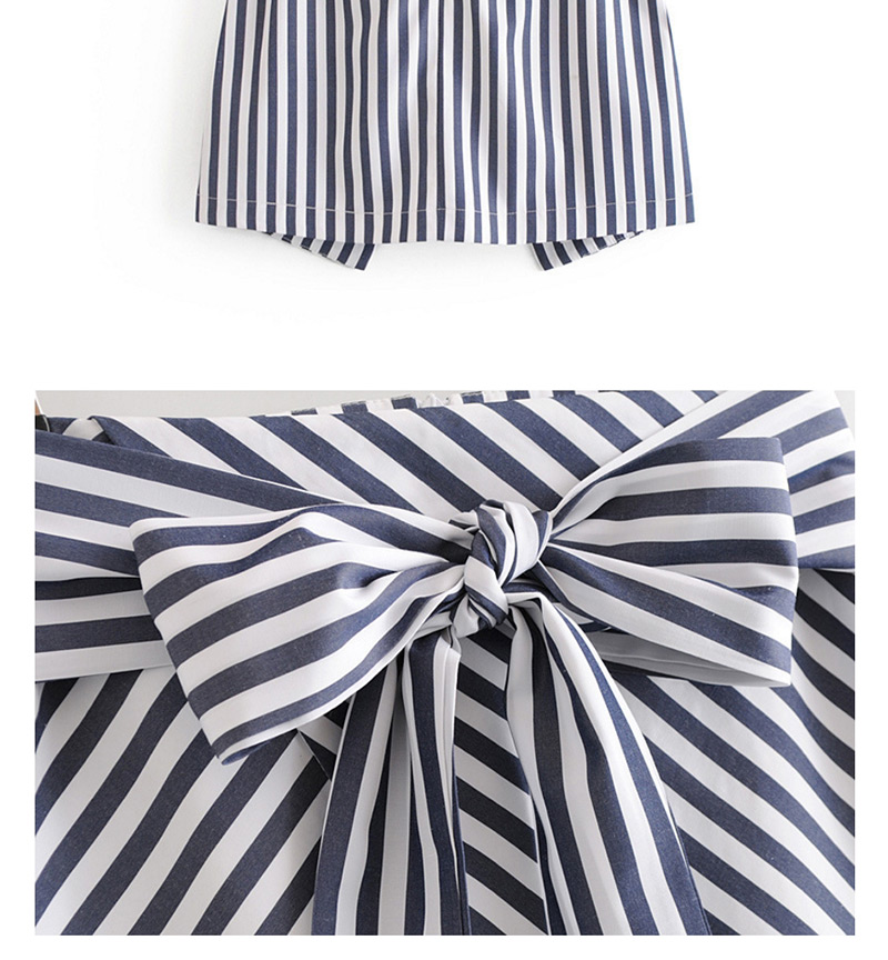 Fashion Cotton Stripe Pattern Decorated Skirt,Skirts