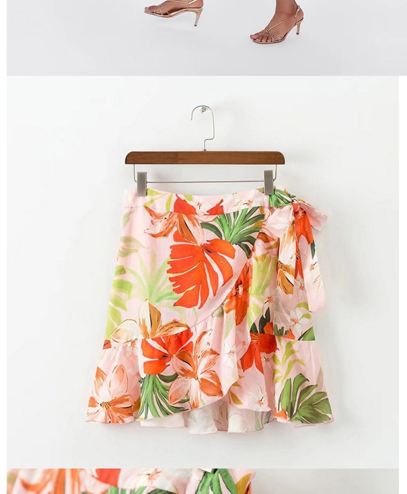 Fashion Multi-color Leaf Pattern Decorated Skirt,Skirts