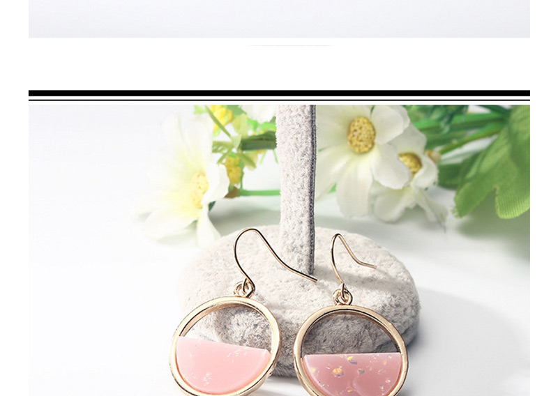 Fashion Light Pink Round Shape Decorated Earrings,Drop Earrings