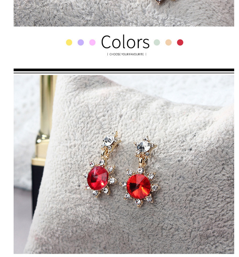 Fashion Silver Color+gray Round Shape Decorated Earrings,Drop Earrings