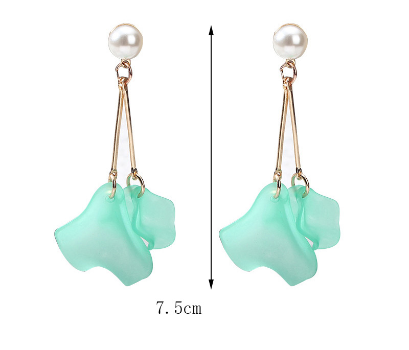 Fashion Green Petal Shape Decorated Earrings,Drop Earrings