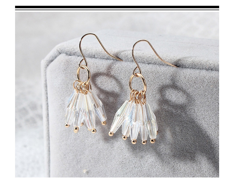 Fashion White Tassel Decorated Earrings,Drop Earrings