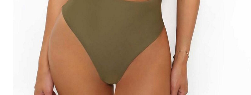 Sexy Green Bowknot Shape Decorated One-piece Swimwear,One Pieces