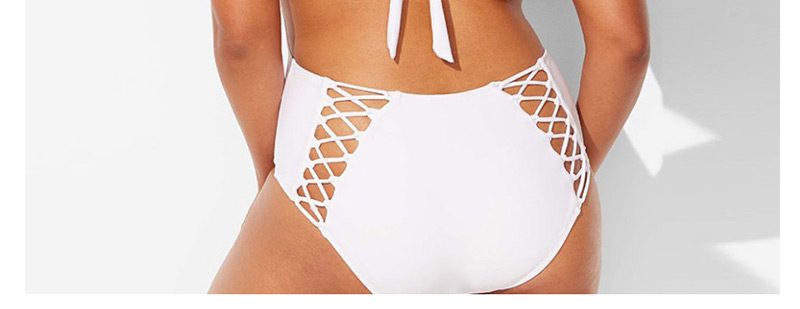 Sexy White Hollow Out Design Off-the-shoulder One-piece Swimwear,Swimwear Plus Size