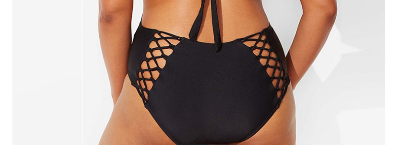 Sexy Black Hollow Out Design Off-the-shoulder One-piece Swimwear,Swimwear Plus Size