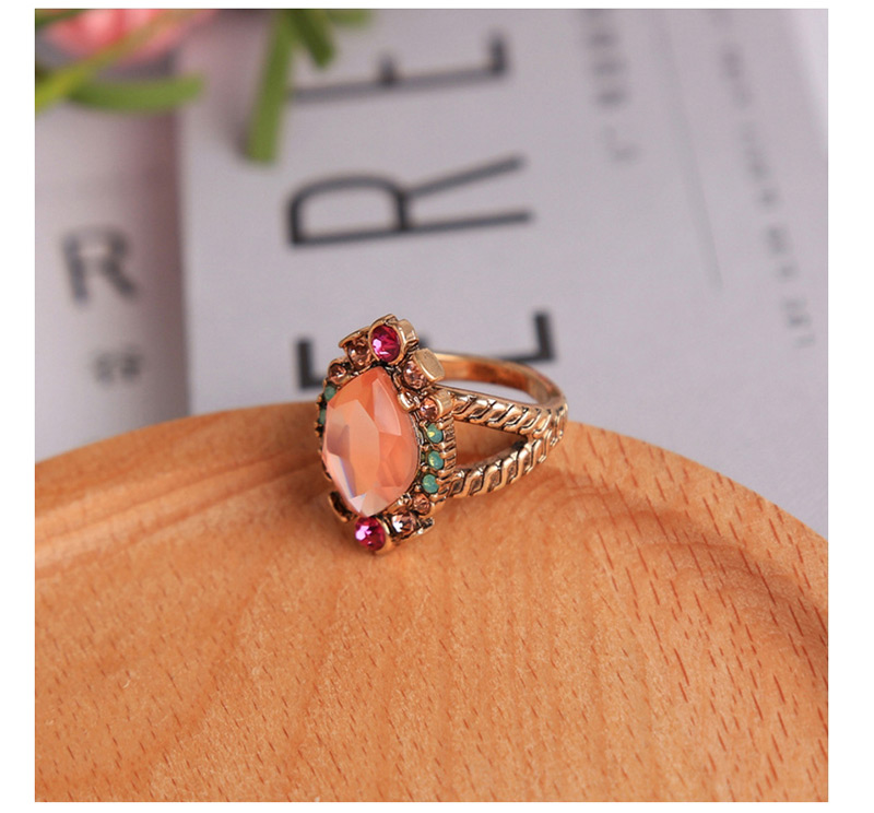 Fashion Pink Full Diamond Decorated Ring,Fashion Rings