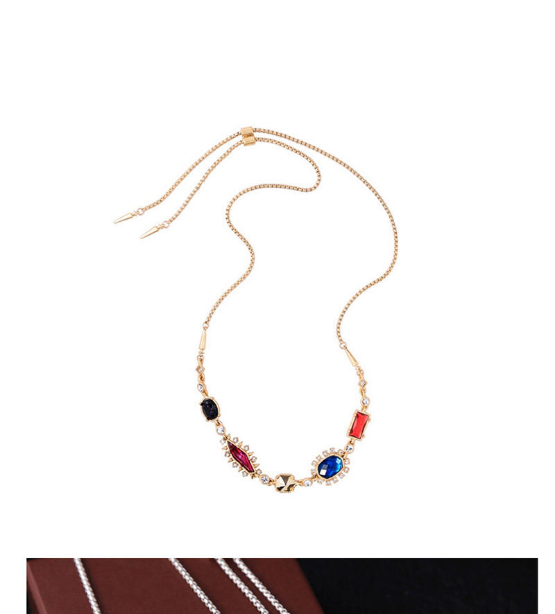 Fashion Gold Color Geometric Shape Decorated Necklace,Bib Necklaces