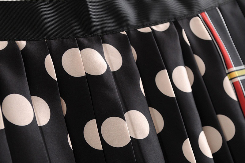 Fashion Black Color-matching Decorated Dress,Skirts