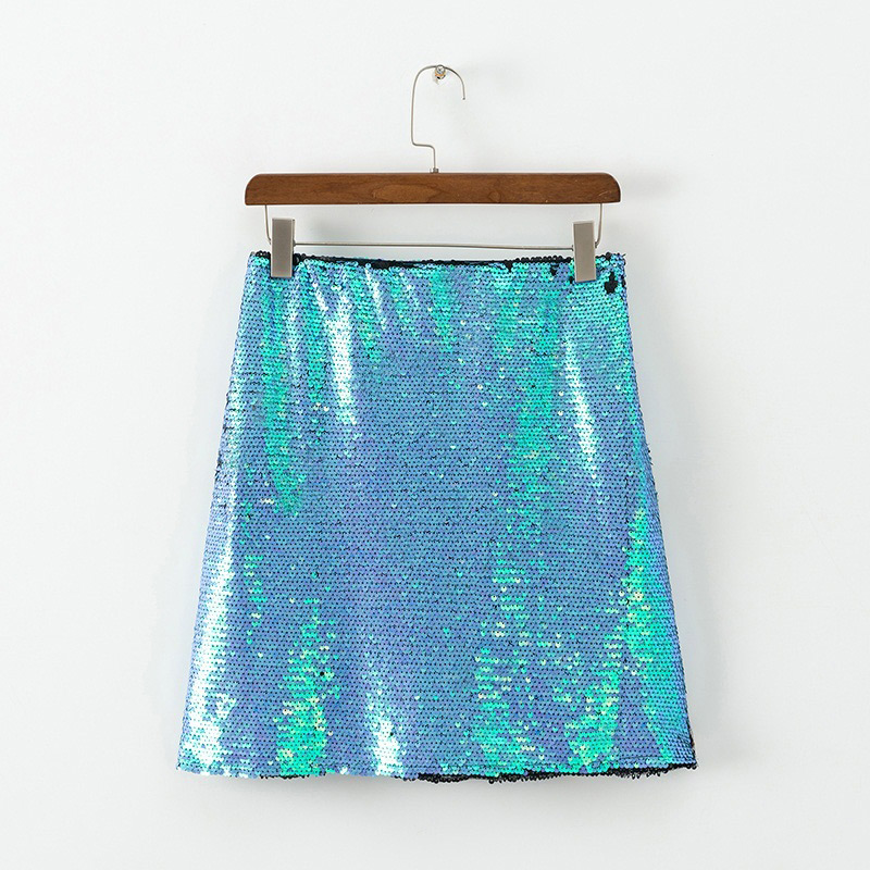 Fashion Silver Color Paillette Decorated Skirt,Skirts