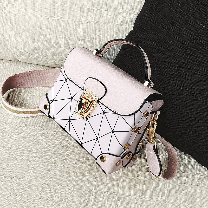 Fashion Black Grid Pattern Decorated Bag,Handbags