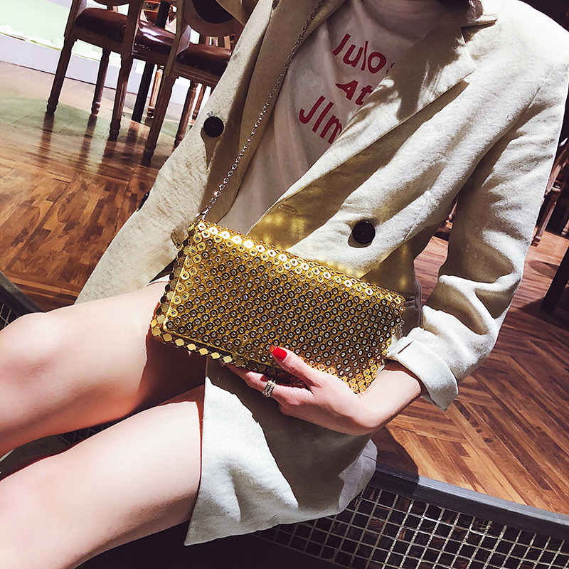 Fashion Gold Color Full Diamond Decorated Bag,Shoulder bags