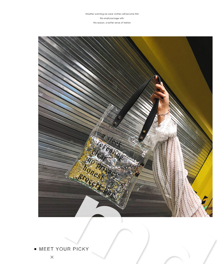 Fashion Silver Color Letter Pattern Decorated Bag(2pcs),Handbags