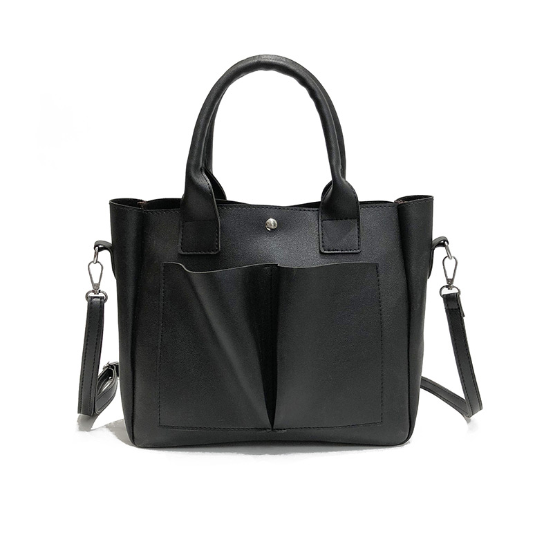 Fashion Gray Pure Color Decorated Bag,Handbags