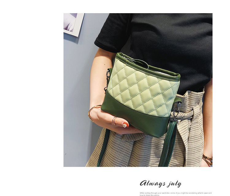 Fashion Green Grid Pattern Decorated Bag,Shoulder bags