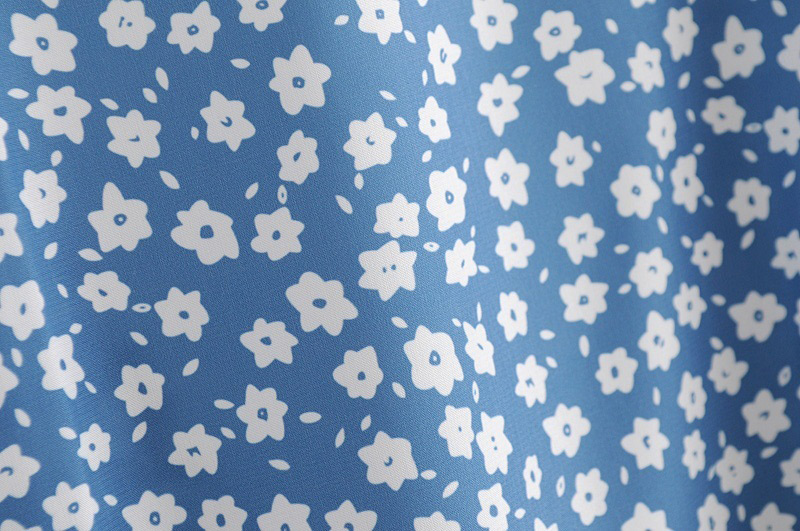 Fashion Blue Star Pattern Decorated Dress,Long Dress