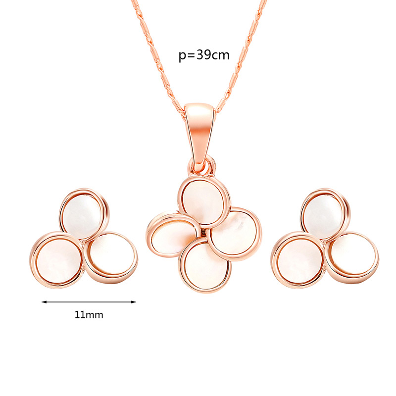 Fashion Rose Gold Flower Shape Decorated Jewelry Sets,Jewelry Sets