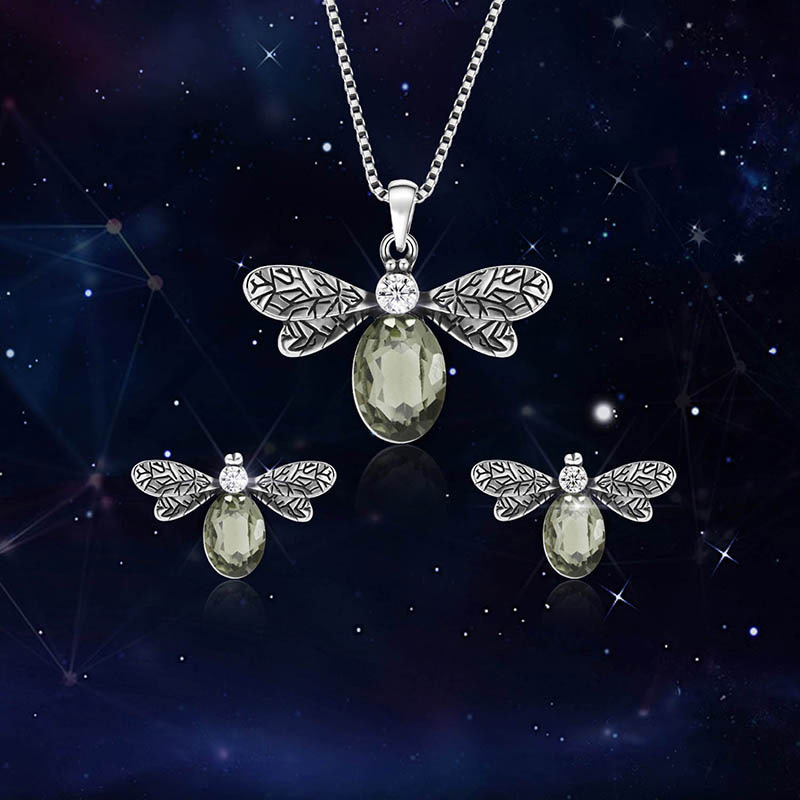 Fashion Silver Color Dragonfly Shape Decorated Jewelry Sets,Jewelry Sets