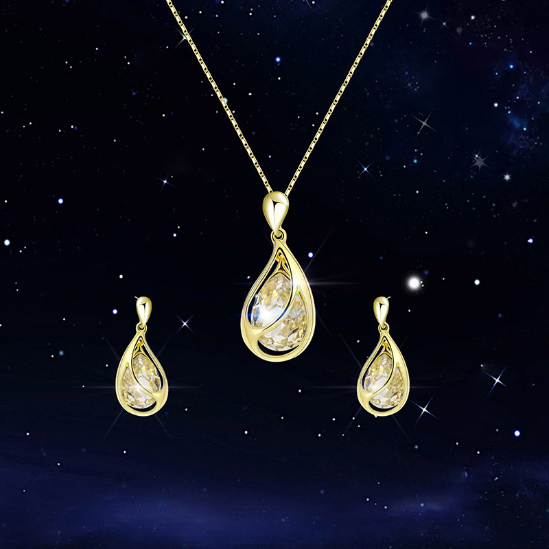 Fashion Gold Color Waterdrop Shape Decorated Jewelry Sets,Jewelry Sets