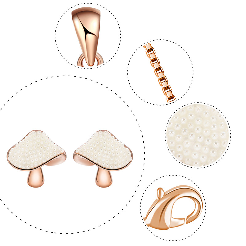 Fashion Rose Gold Mushroom Shape Decorated Jewelry Sets,Jewelry Sets