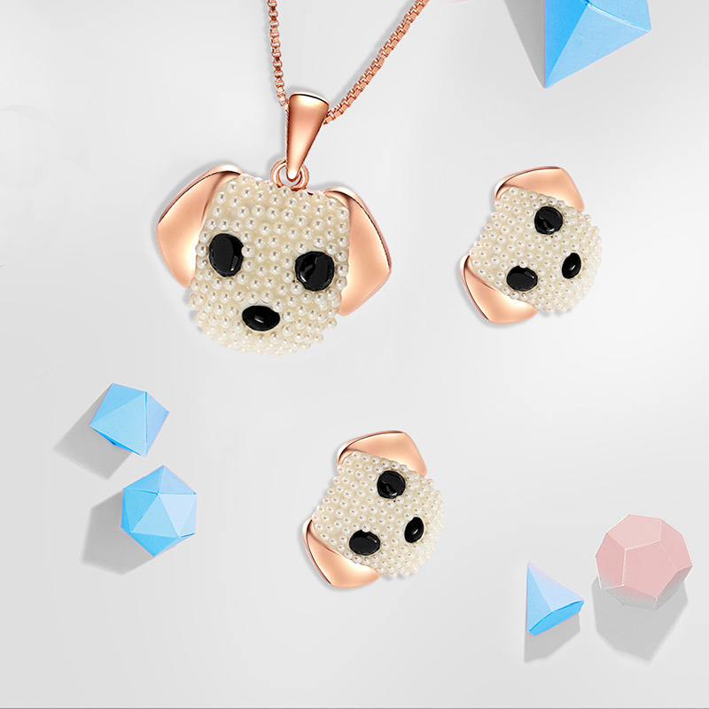 Fashion Rose Gold Dogs Shape Decorated Jewelry Sets,Jewelry Sets