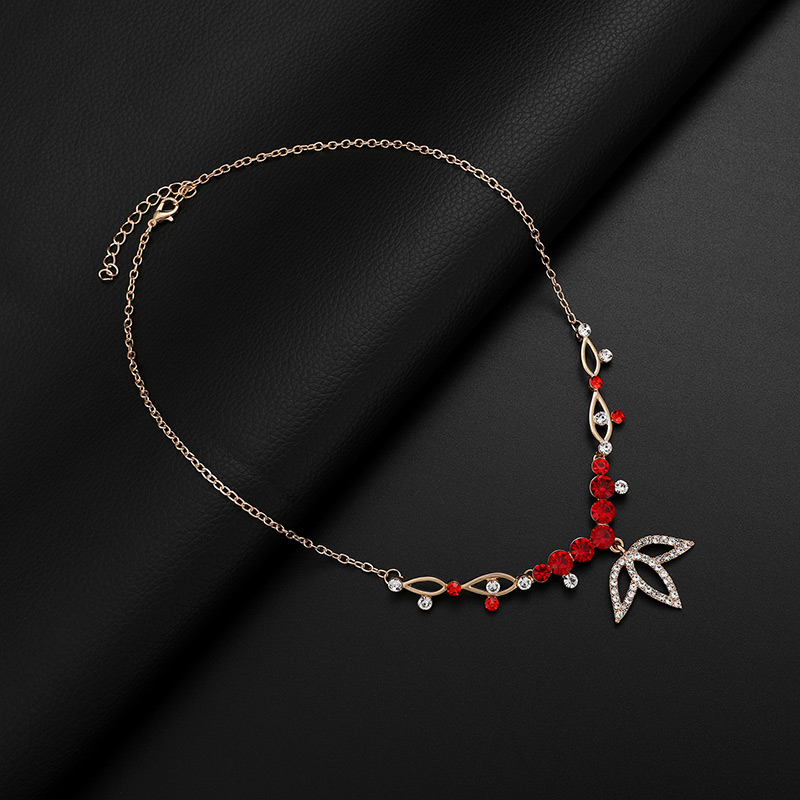 Fashion Red Leaf Shape Decorated Jewelry Sets,Jewelry Sets