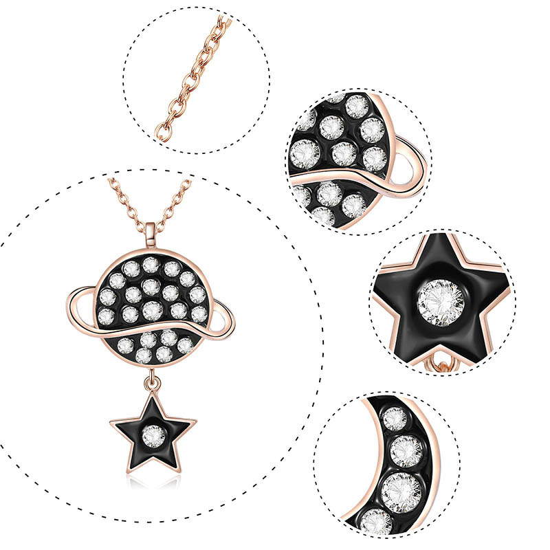 Fashion Rose Gold Moon&star Shape Decorated Jewelry Sets,Jewelry Sets