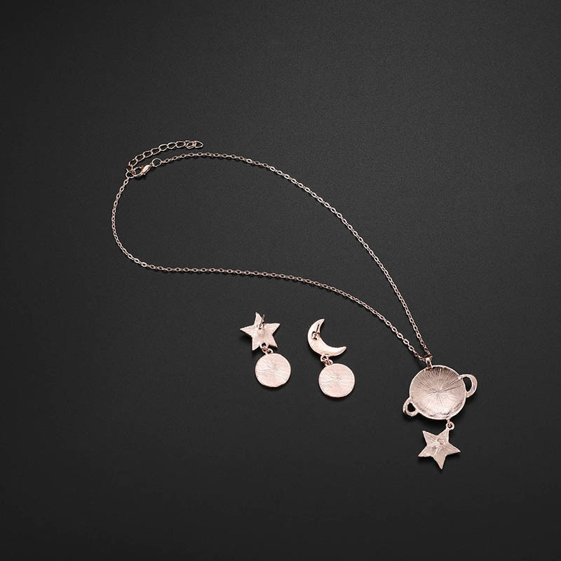 Fashion Rose Gold Moon&star Shape Decorated Jewelry Sets,Jewelry Sets