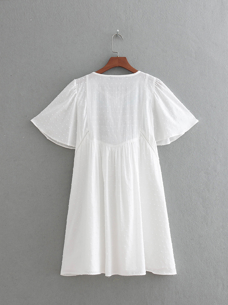 Fashion White Tassel Decorated Dress,Long Dress