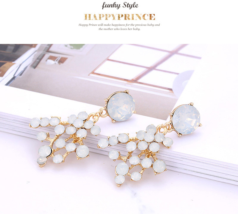 Fashion White Full Diamond Decorated Earrings,Drop Earrings