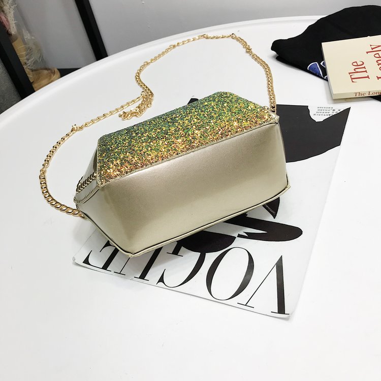 Fashion Gold Color Geometric Shape Decorated Bag,Shoulder bags