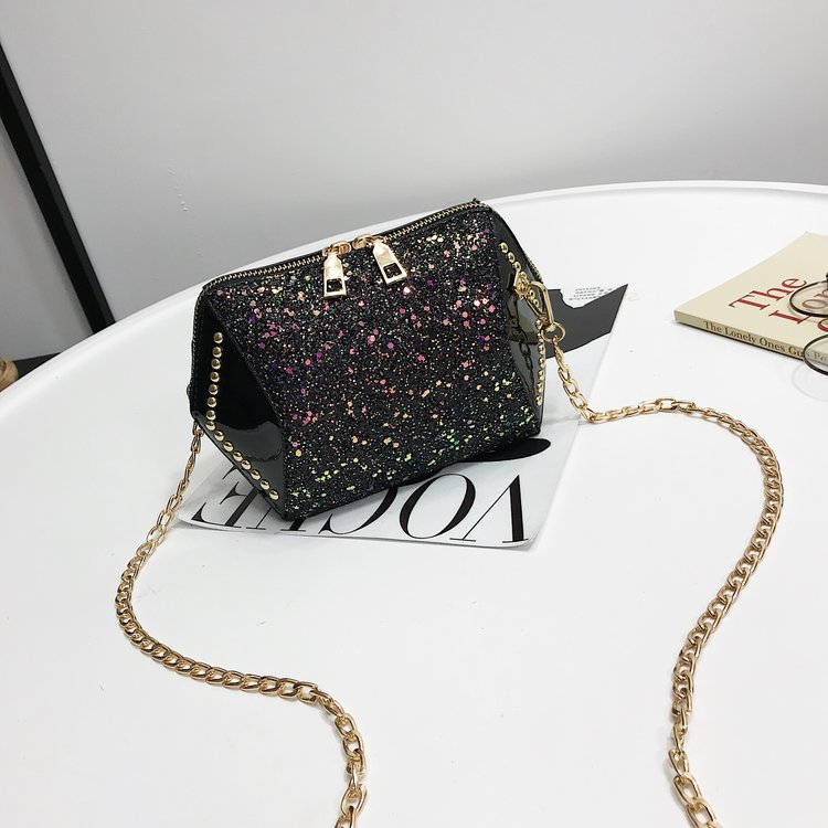 Fashion Black Geometric Shape Decorated Bag,Shoulder bags