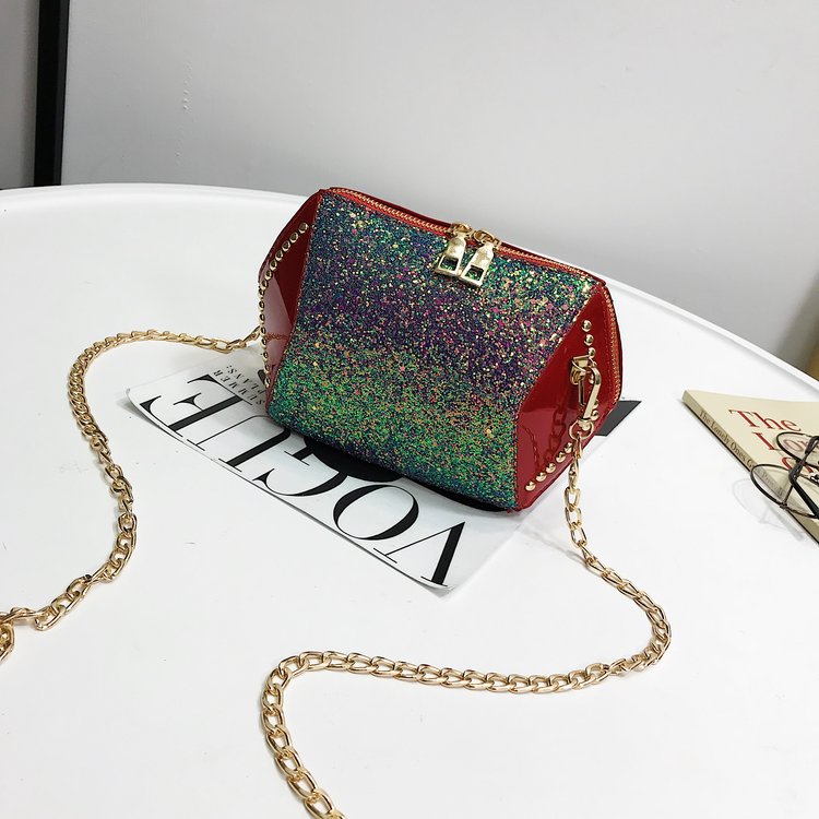 Fashion Gold Color Geometric Shape Decorated Bag,Shoulder bags