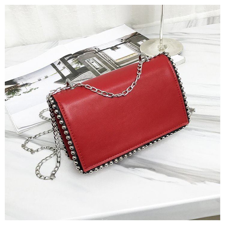 Fashion Red Rivet Decorated Bag,Shoulder bags