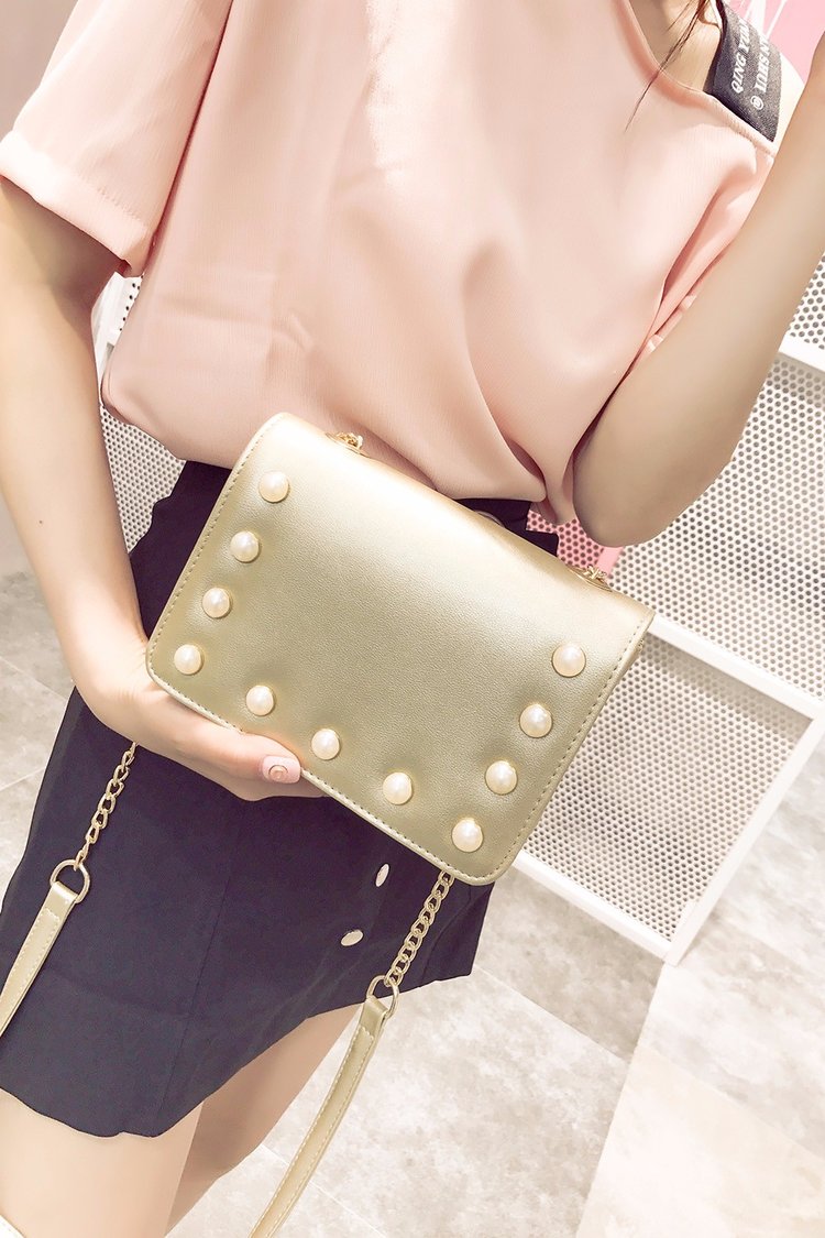 Fashion White Pearl Decorated Bag,Shoulder bags