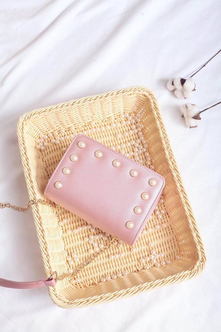 Fashion Pink Pearl Decorated Bag,Shoulder bags