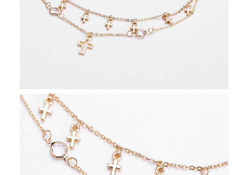 Fashion Gold Color Cross Shape Decorated Necklace,Chokers