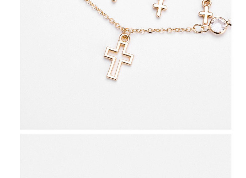Fashion Gold Color Cross Shape Decorated Necklace,Chokers