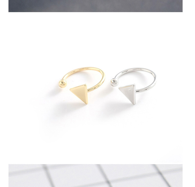 Fashion Silver Color Triangle Shape Decorated Opening Ring,Fashion Rings