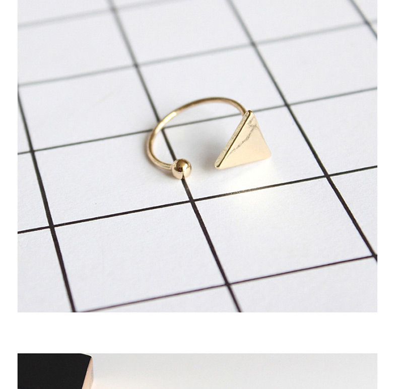 Fashion Gold Color Triangle Shape Decorated Opening Ring,Fashion Rings