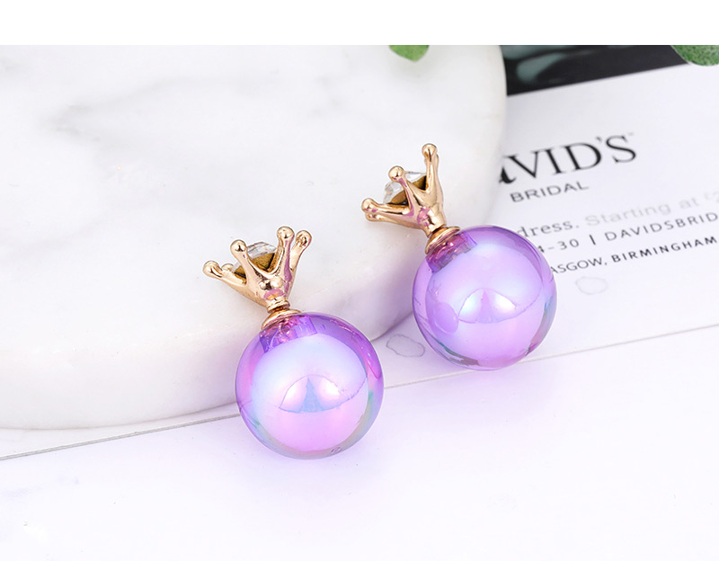 Fashion Purple Pure Color Decorated Earrings,Stud Earrings