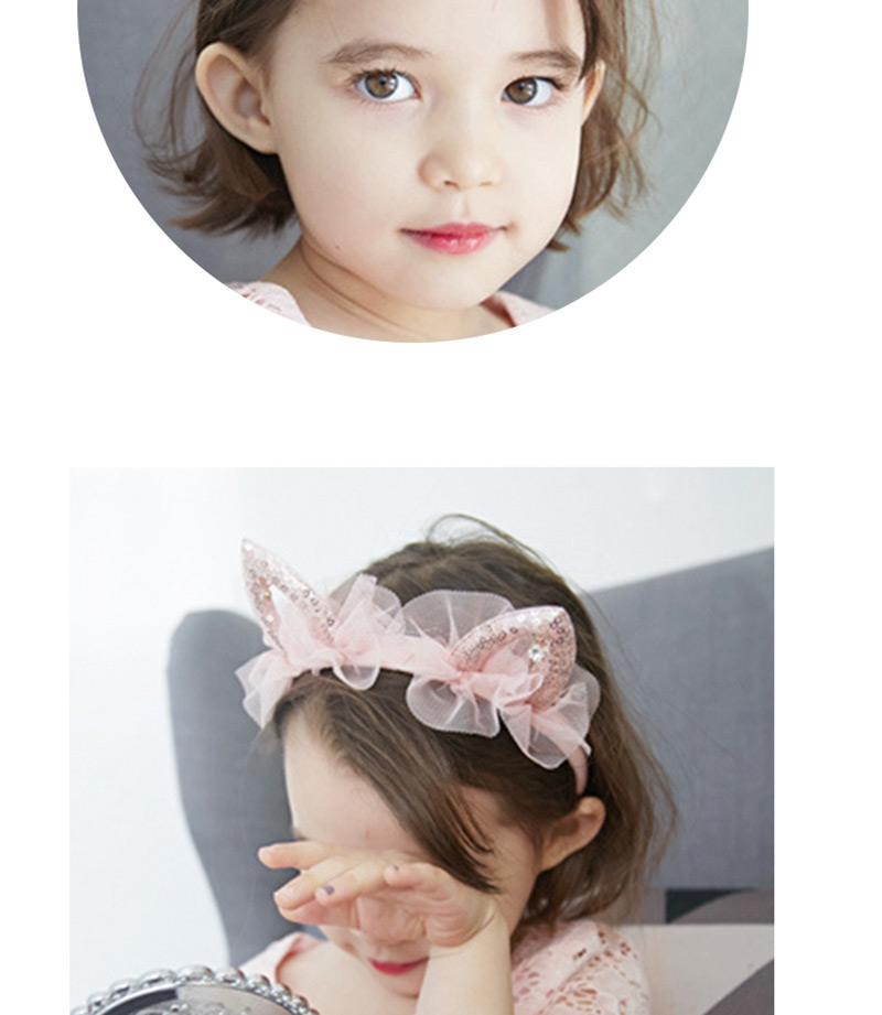 Sweet Plum Red Rabbit Ears Shape Design Hair Hoop,Kids Accessories