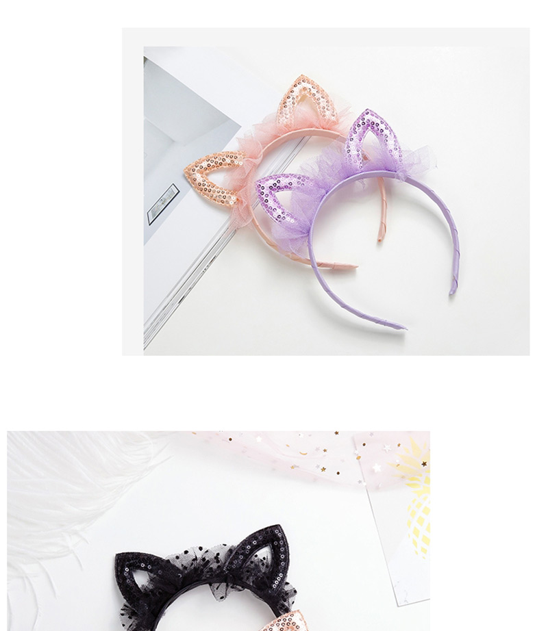 Sweet Purple Rabbit Ears Shape Design Hair Hoop,Kids Accessories
