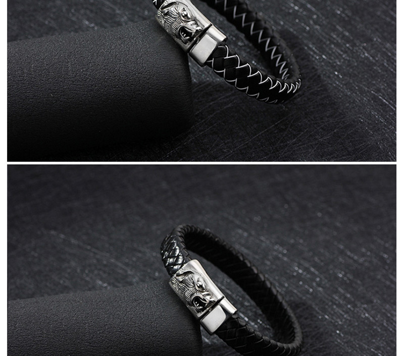 Fashion Black Grid Pattern Decorated Bracelet,Bracelets