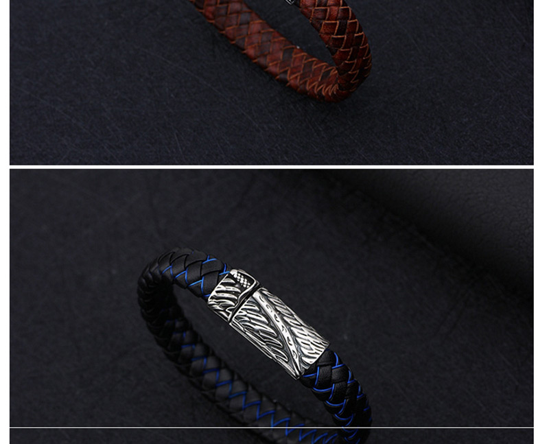 Fashion Brown Grid Pattern Decorated Bracelet,Bracelets