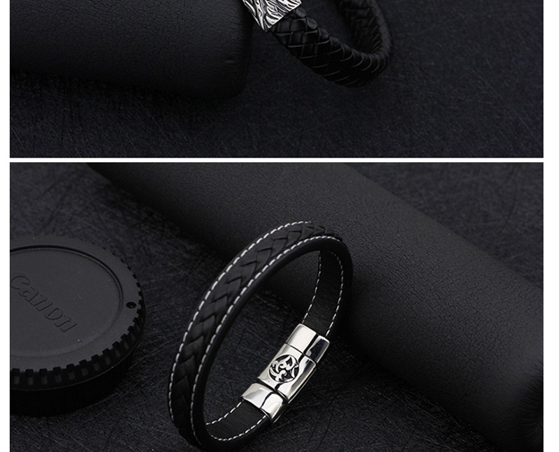 Fashion White+black Grid Pattern Decorated Bracelet,Bracelets